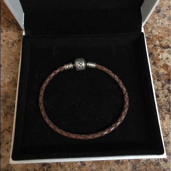 Pandora Jewelry - Pandora Braided Leather Charm Bracelet Pandora Jewelry - Pandora Braided Leather Charm Bracelet